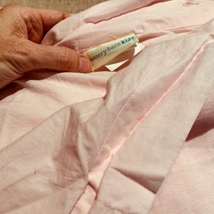 Pottery Barn Kids pale pink duvet